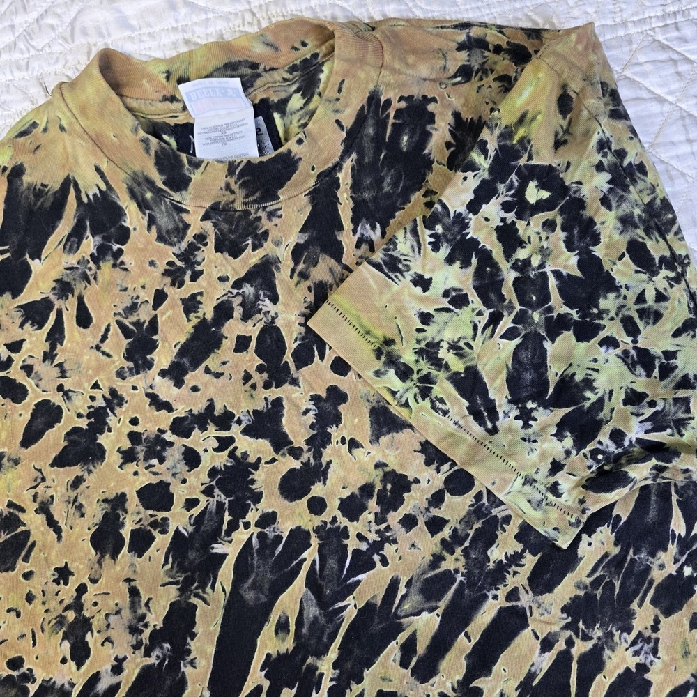 Vintage Mystic Eye XL Yellow And Black Tie Dye Tee Single Stitch Michael Smith